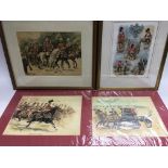 Six military prints of British regiments including