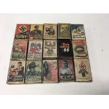 A group of 15 German WW2 style match boxes with ma