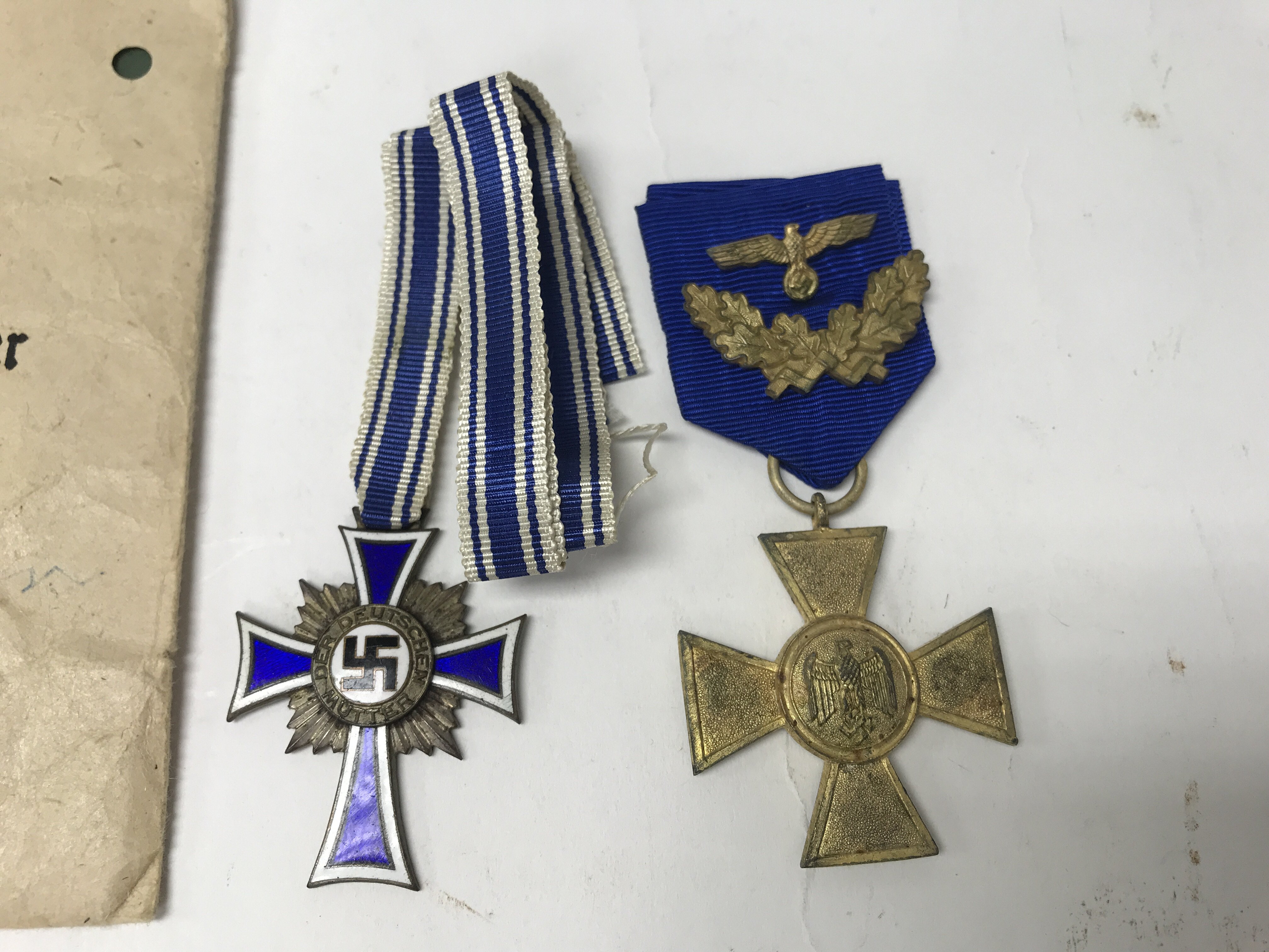 A German WW2 silver mother's Cross and an officers - Image 2 of 2