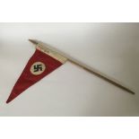 A German WW2 style N.S.D.A.P rally flag dated 1943