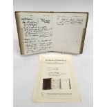 An autograph book containing signatures including