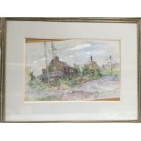 A framed and glazed Sheila Appleton watercolour, approx 75cm x 58cm, together with a print by the