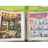 A collection of 1970s UK comics including Lion and Whizzer and chips - NO RESERVE