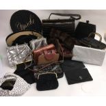 A collection of vintage bags and accessories