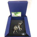 A boxed Swarovski crystal SCS 'Cinta Elephant'. No