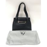 A navy leather Viscota handbag