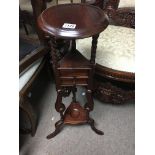 A reproduction wash stand fitted with two drawers on Cabriole legs