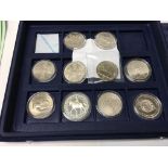 A collection of silver proof and other coins various including historic coins of Great Britain