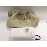 A Mulberry cream coloured shoulder bag with outer bag.