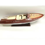 A model of a powerboat 'Riva Aquarama', approx length 88cm.