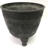 A Japanese type bronzed jardiniere, decorated in r
