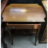 An inlaid hall table with single drawer.Approx 45x