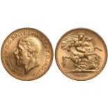 World Coins, Australia, George V, sovereign, 1930M, bare head l., rev. St. George and the dragon,