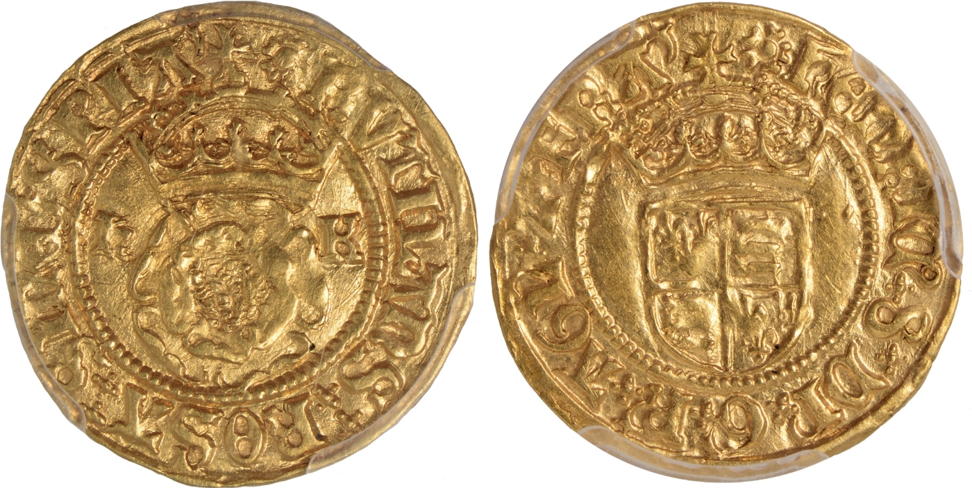British Coins, Henry VIII, second coinage (1526-44), halfcrown, London, mm. rose, crowned double