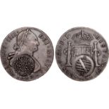 World Coins, Brazil, Minas Gerais, counterstamped coinage, 960 reis (1808): Bolivia, Charles IV, 8