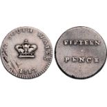 World Coins, Australia, New South Wales, dump fifteen pence, 1813, NEW SOUTH WALES, crown, date
