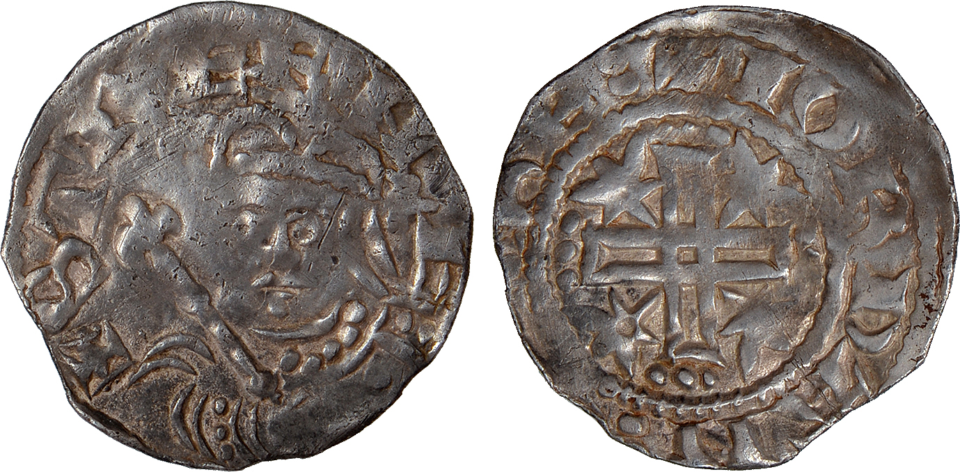 British Coins, Stephen, penny, voided cross and stars type (c.1145-1150), BMC. type 2, Hertford,