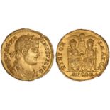 Ancient Coins, Roman Empire, Magnus Maximus, usurper in the West (AD.383-388), gold solidus struck