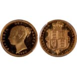 World Coins, Australia, Victoria, half sovereign, 1880S, young head l., rev. crowned shield of arms,