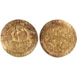 British Coins, Richard II (1377-1399), noble, London, king holding sword and shield stg. facing in