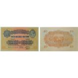 Banknotes, East African Currency Board, twenty shillings or one pound, 15 December 1921, Mombasa,