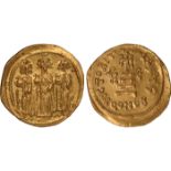 Ancient Coins, Byzantine, Heraclius, Heraclius Constantine and Heroclonas (July-Nov 641), gold