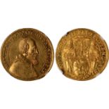 World Coins, Austria, Salzburg, Markus Sittikus von Hohenems, 4 ducats, 1616, tonsured and bearded