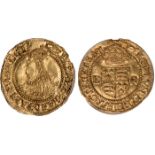 British Coins, Elizabeth I, sixth issue (1582-1600), gold halfcrown, mm. woolpack, crowned bust of