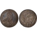 World Coins, Austria, Charles VI, quarter thaler, undated (1711), Hall, laur. armoured bust r., rev.