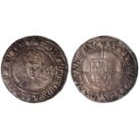 British Coins, Edward VI, fine silver coinage, shilling, mm. tun (1551-1553), crowned bust facing