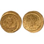Ancient Coins, Byzantine, Focas (602-610), gold solidus, Constantinople, officina I, draped and