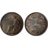 World Coins, Switzerland, 5 francs, 1851A, Helvetia seated l., rev. value and date within wreath (