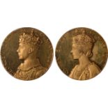 Commemorative Medals, Great Britain, George VI, Coronation 1937, official small gold medal, by Percy