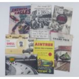 Various motor racing programmes including British Grand Prix, Silverstone 14th May 1949, American