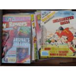 A collection of Roy of the Rovers comics and annuals