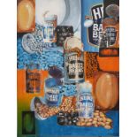 Michael Aldridge (Bristish Modern) large acrylic on canvas 'The Heinz Baked Bean Picture' with