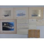 Four photographs relating to the 1907 opening of the Queen Alexandra dock at Cardiff comprising
