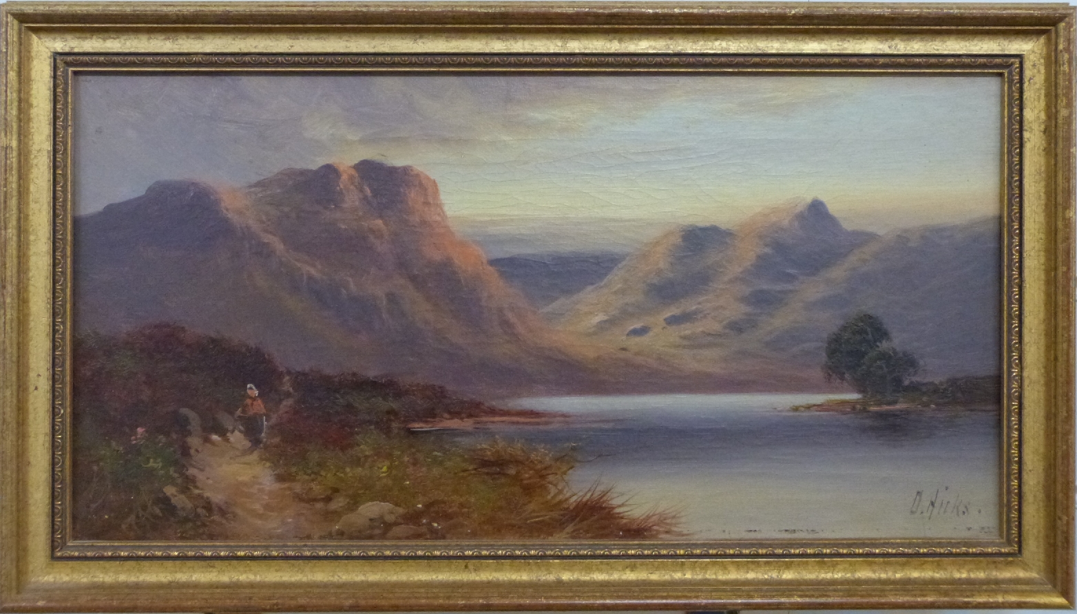 David Hicks (active 1885-1890) pair of oils on canvas, Highland loch and mountain scenes, each 20 - Image 7 of 9