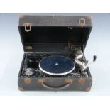 Decca c1930s wind up portable gramophone