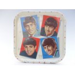 1960's Beatles advertising tray by Worcester Ware, made in Great Britain, 33 x 33cm