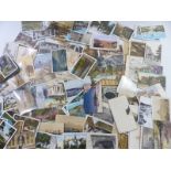 Approximately 200 American postcards including Gandara, Mexican border, Alamo, Washington State,