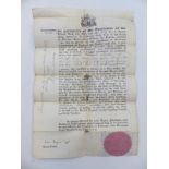 1857 pilot's licence to William Jones with seal relating to pilotage in Cardiff and the Bristol