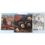 The Beatles - Rubber Soul (PMC 12767), Revolver (PMC 7009) and Sgt Pepper (PMC 7027) with inner