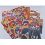 Sixteen 1960s Pop Weekly and Teenbeat magazines March 1964-December 1965, all featuring the