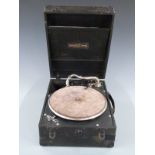 Golden Melody c1930s wind up portable gramophone