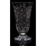 Danbury Mint for Waterford Crystal The Crown Jewels cut glass vase, no. 966, 21.5cm tall, with