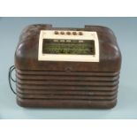 Bush 1950s DAC 10 bakelite radio.