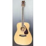 Yamaha FG-340 acoustic guitar fitted with six steel strings, in Ridgewood hard case