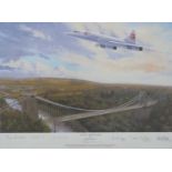 Stephen Brown signed limited edition print (18/400) Concorde - The Homecoming, also signed by the