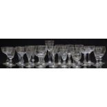 Twenty four 19th century and later drinking glasses including ale and champagne glasses etc, largest